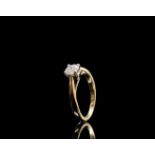 A solitaire diamond ring, the stone of approximately 0.5ct UK Postage: £15.04
