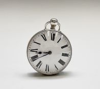 A George IV silver pocket watch by Baldwin, Burton, the movement numbered 9506, case hallmarked