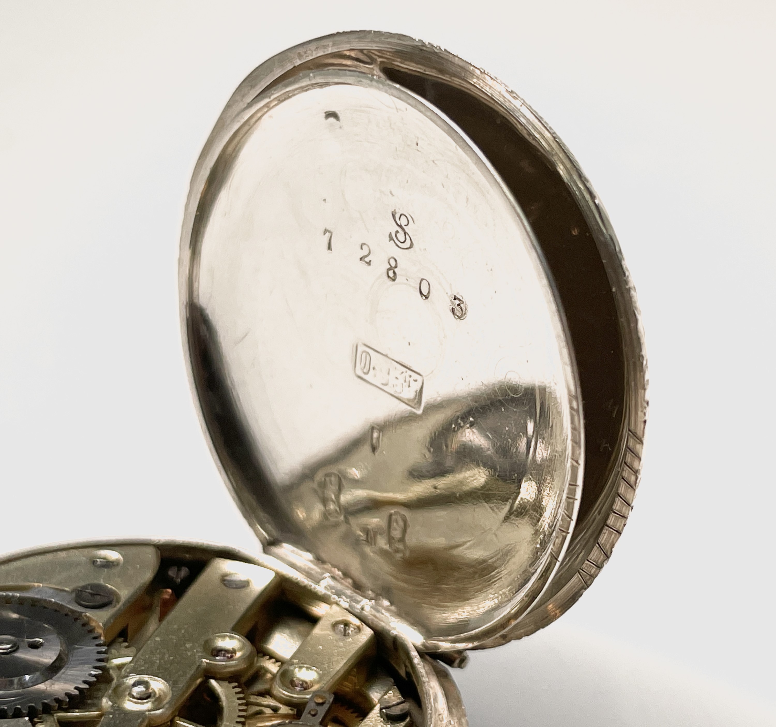 Ten silver cased keyless fob watches each with an ornamental dial and each with engraved decoration. - Image 8 of 60