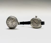 Two American Ingersol military wristwatches each with nickel case, one 'Radiolight' Phillip