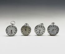 Four English silver fusee pocket watches. Royle & Rawson, Wigan, no. 5200, London 1866, 46.27mm. E J