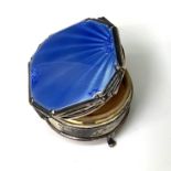 An art deco silver ring box by Walker and Hall Sheffield 1931 7cm wide Condition: Good used