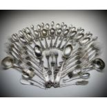 A fine Mappin & Webb King's pattern Elizabeth II suite comprising:- a pair of basting spoons 10.