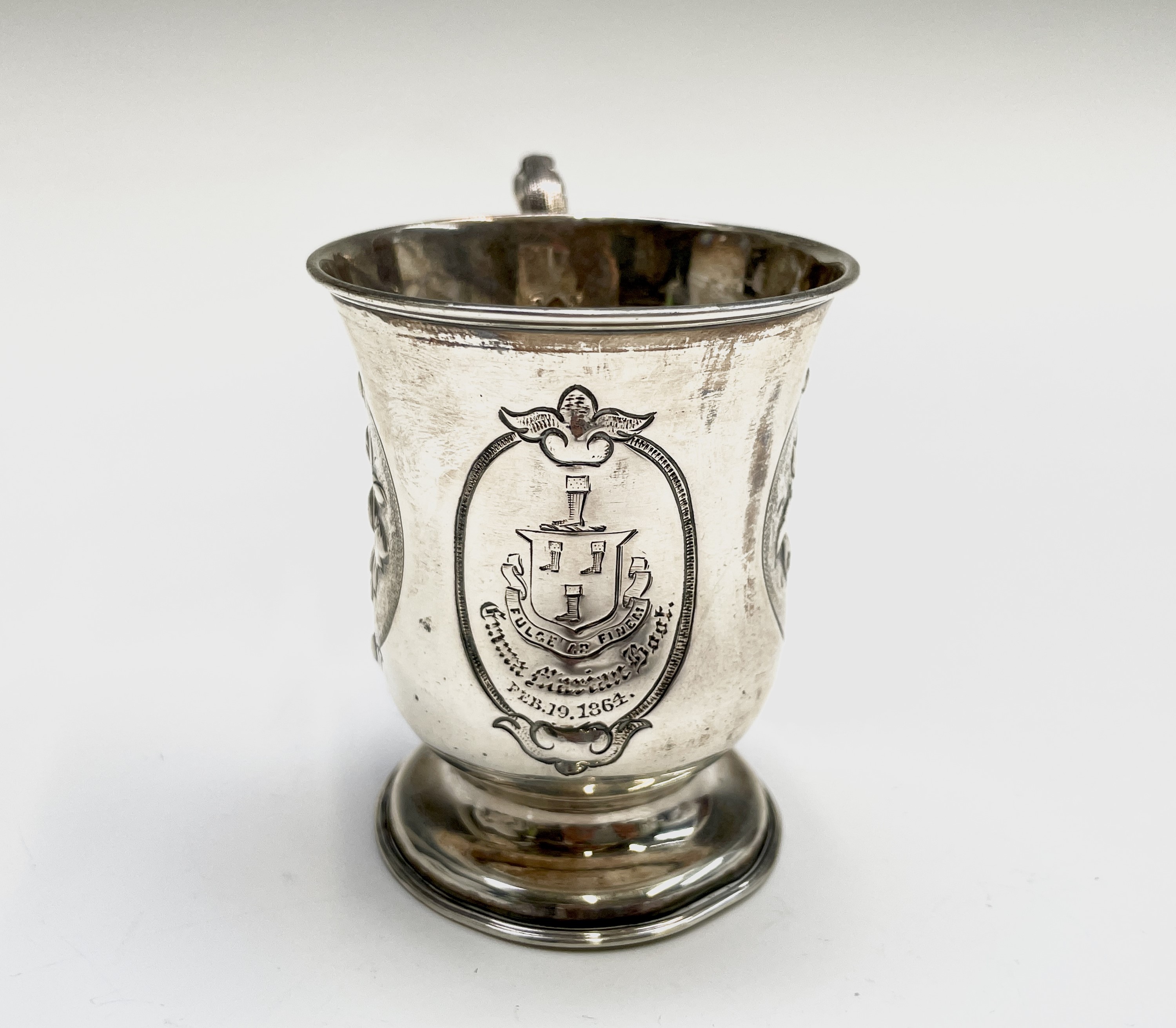 A Victorian silver Christening mug by John Tongue Birmingham 1862 7.5cm maximum height 2.05oz, a - Image 19 of 20