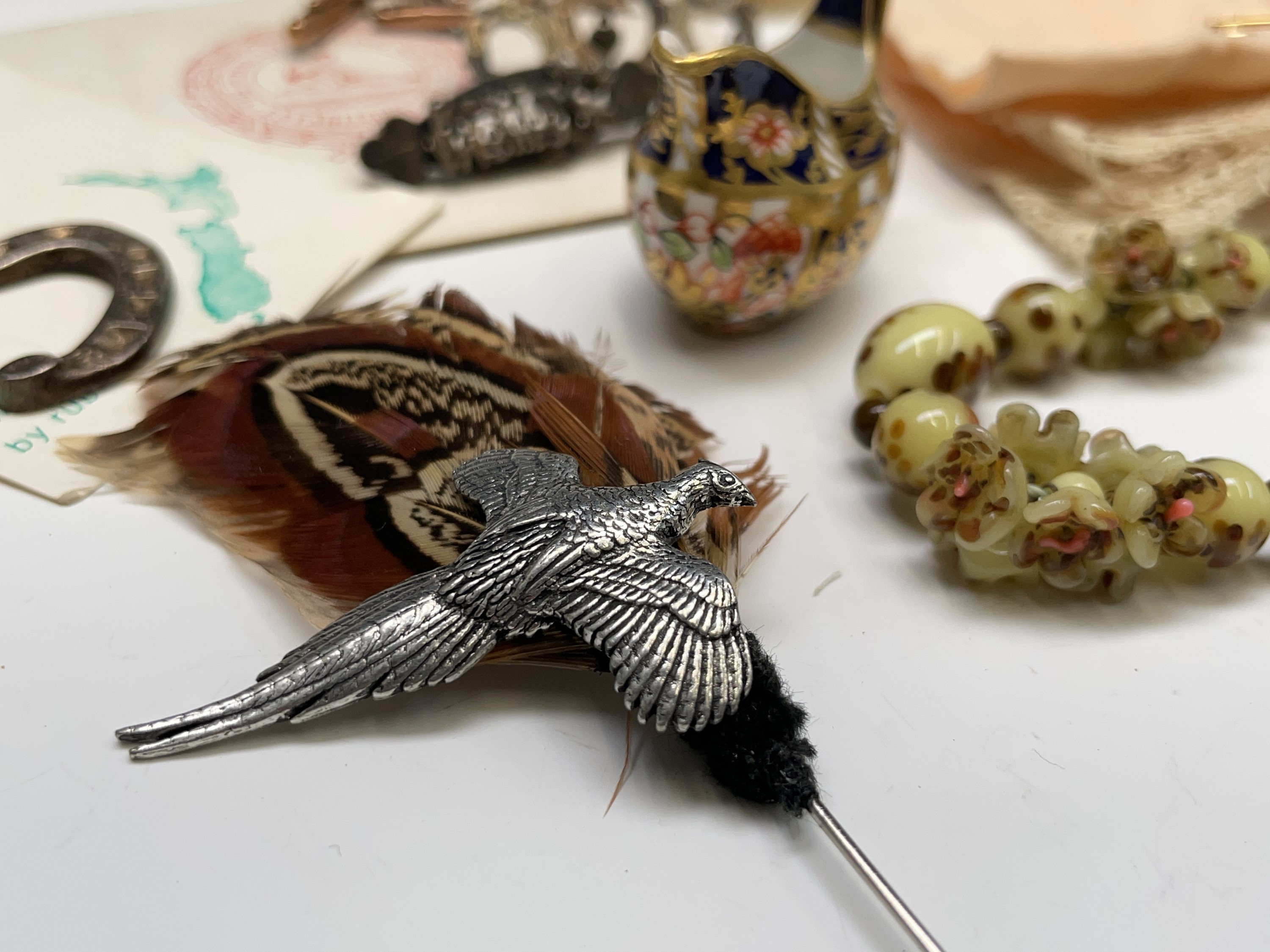 Costume jewellery, plate cutlery, a small amount of silver items including a lucky horseshoe - Image 13 of 13