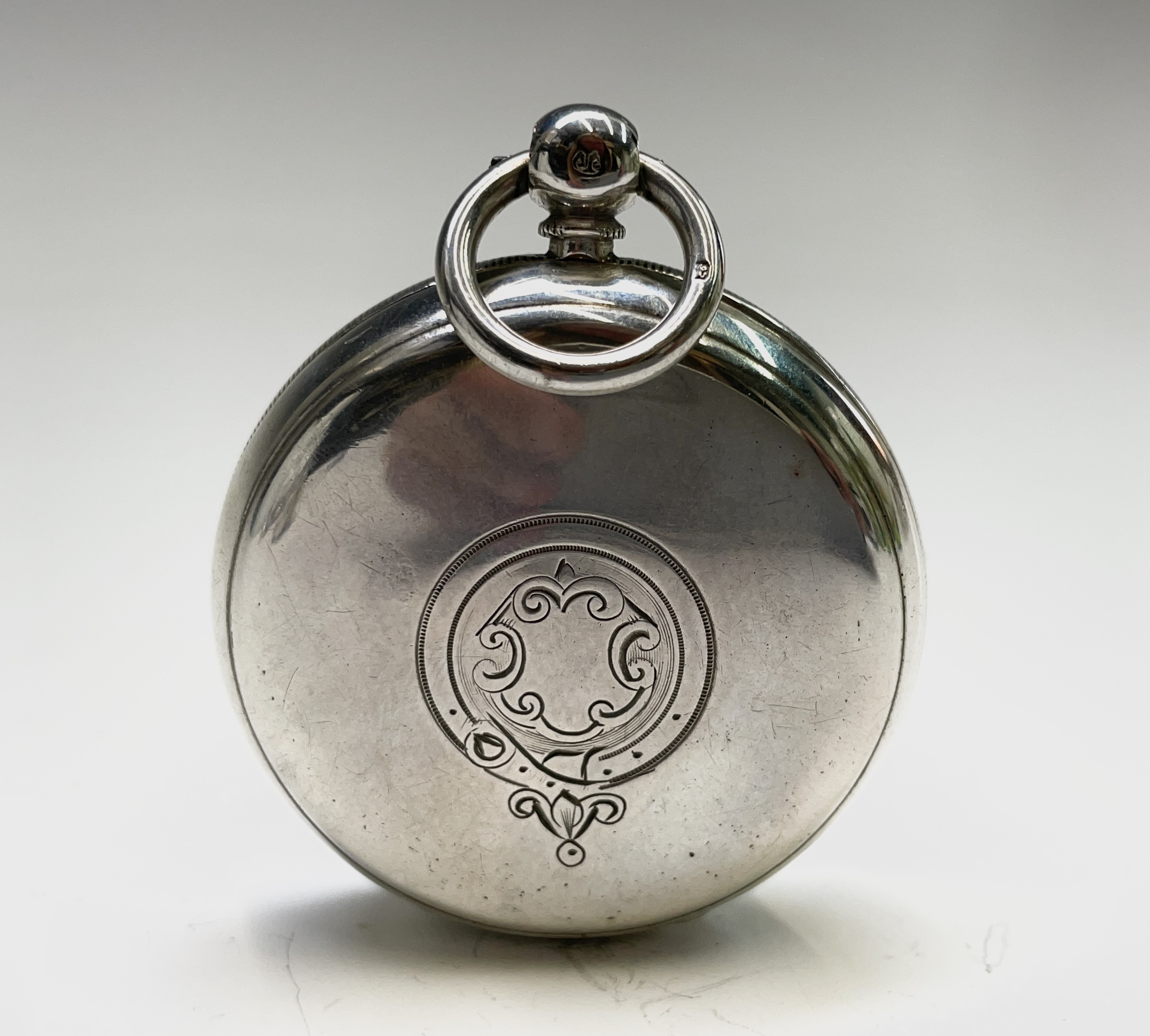An English fusee silver pocket watch, movement no. 14743. Chester 1873, 53.5mm. Phillip Wadsworth. - Image 9 of 19