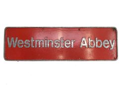 Railwayana - Intercity 125 nameplate "Westminster Abbey". The cast aluminium nameplate "