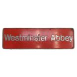 Railwayana - Intercity 125 nameplate "Westminster Abbey". The cast aluminium nameplate "