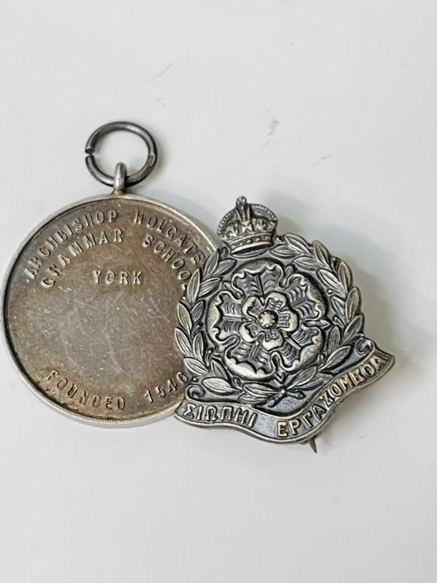 Military and other Medals and Badges. A hallmarked silver Army Rifle Association medal, an A.C.C. " - Image 3 of 4