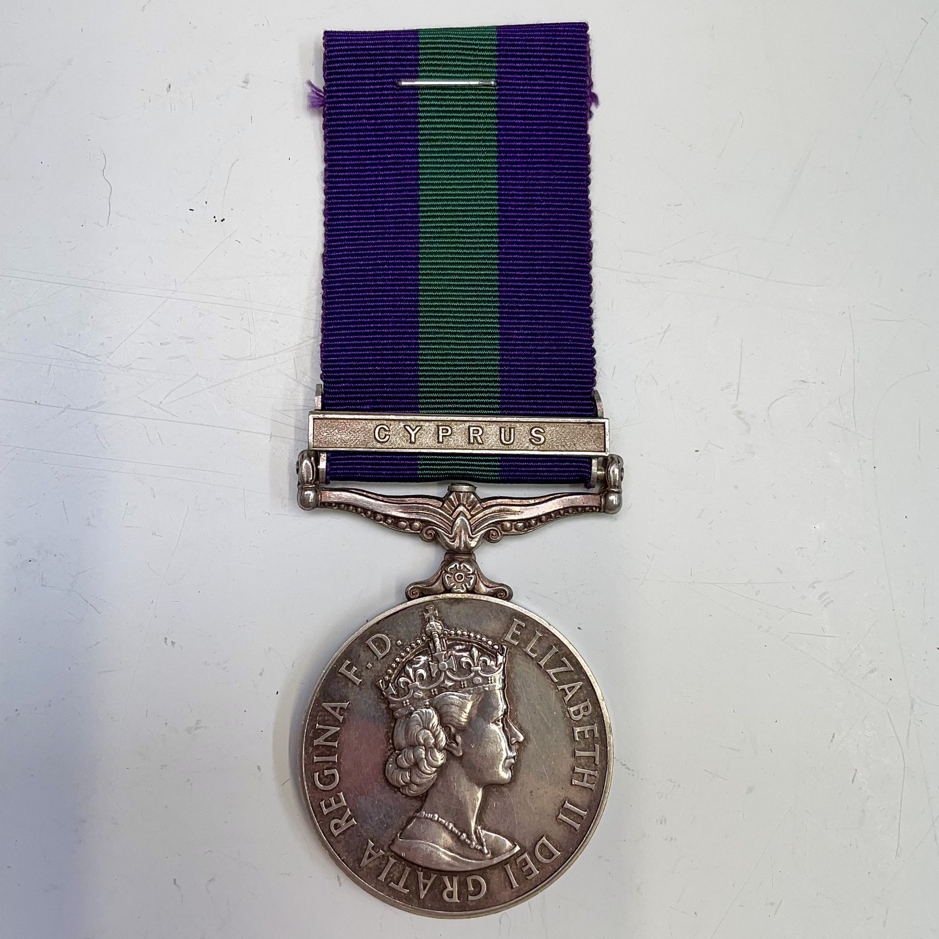 Cyprus QEII General Service Medal. To 2378 A.P.C. Monstafa - Cyprus Police. Condition: please - Image 4 of 4