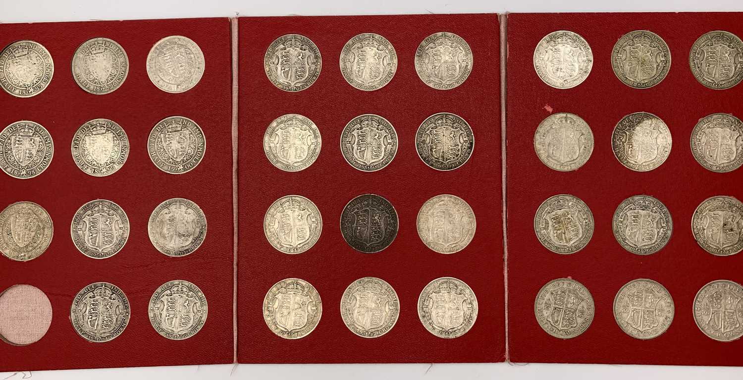 G.B. Halfcrowns 1895 - 1967. 2 red coin folders containing complete runs excluding 1905. Mixed - Image 4 of 4