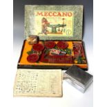 Meccano Construction Set and Falmouth Local Interest Cigarette Box. Lot comprises various Meccano in