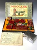 Meccano Construction Set and Falmouth Local Interest Cigarette Box. Lot comprises various Meccano in