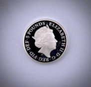 G.B. silver Piedfort £5 proof coin. The Sapphire Jubilee of HM Queen Elizabeth 2017 in box of
