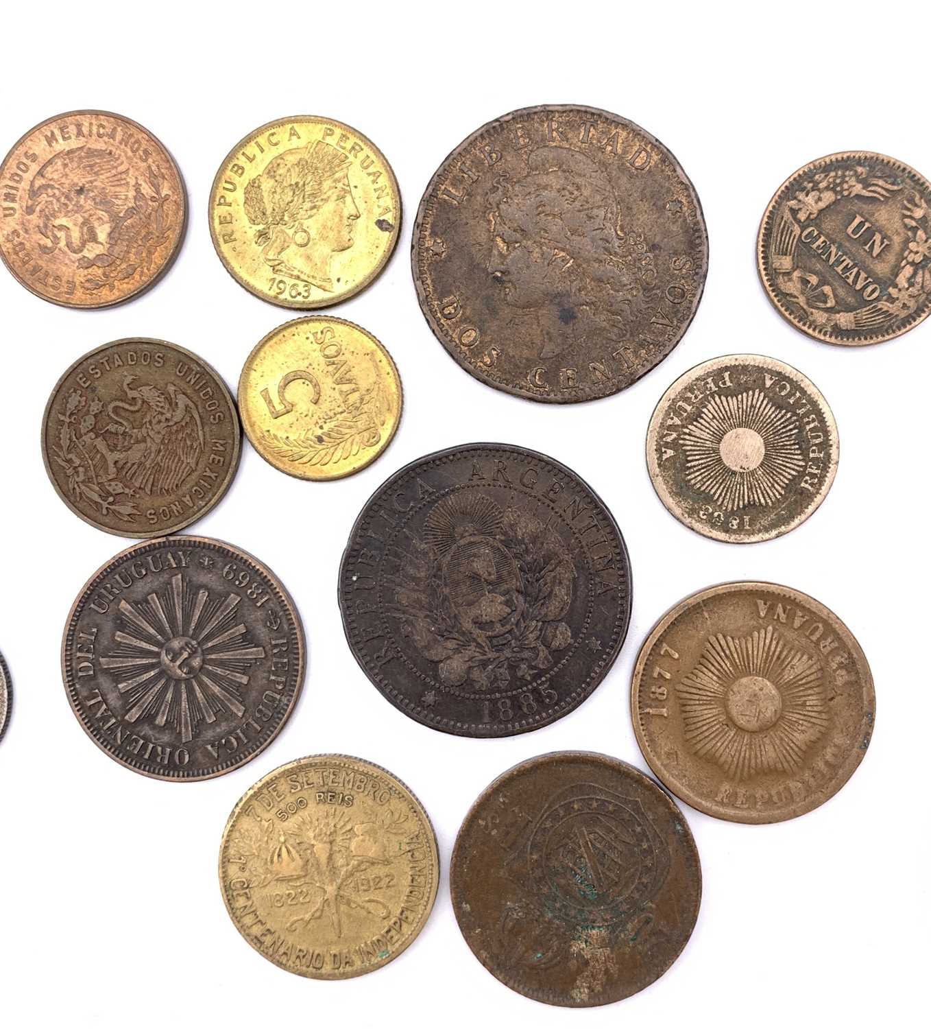 America - Central and South. An interesting accummulation of mainly 19th century silver and copper - Image 3 of 4
