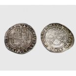Elizabeth I, Sixpences x 2. Both 1582, not much detail on face. Condition: please request a