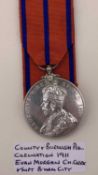 County and Borough Police Medal. A silver 1911 Coronation medal awarded to "Evan Morgan Chief