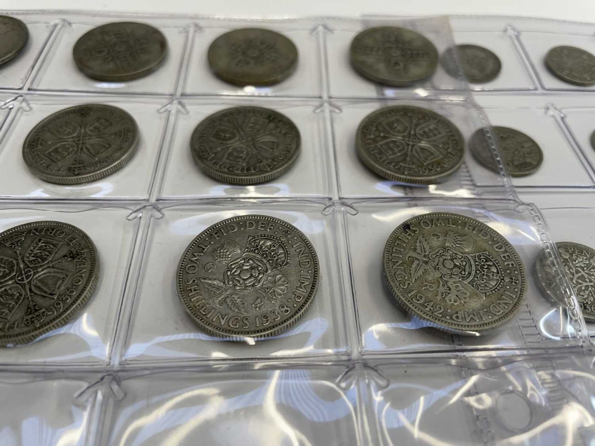 Great Britain pre 1947/pre 1920 silver coins Lot comprises: 2/6d (x2), 2/- (x12), 1/- (x33), 6d ( - Image 5 of 8