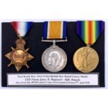 1st World War 1914-15 trio Awarded to 2332 acting Corporal later acting Sargeant James R Hayward