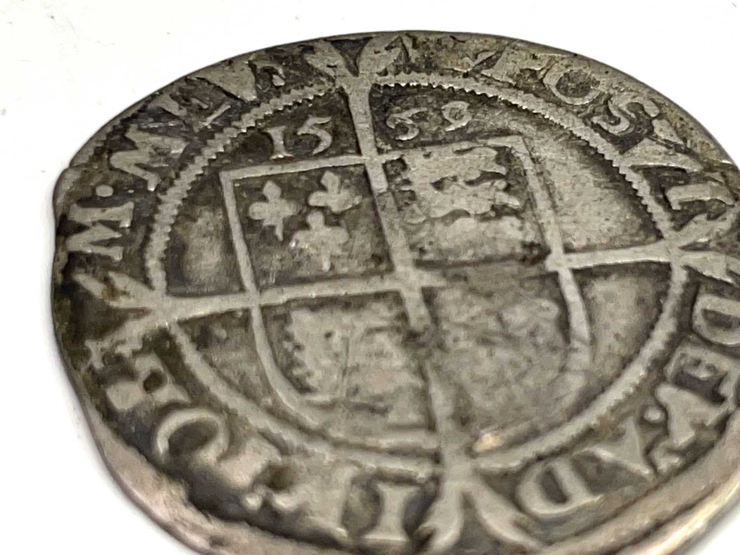 Elizabeth I, Sixpences x 2 1568 F, a few knocks; 1569 F Condition: please request a condition report - Image 2 of 4