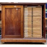 A collector's cabinet with 56 handmade drawers, ideal for displaying badges, buttons, coins etc.