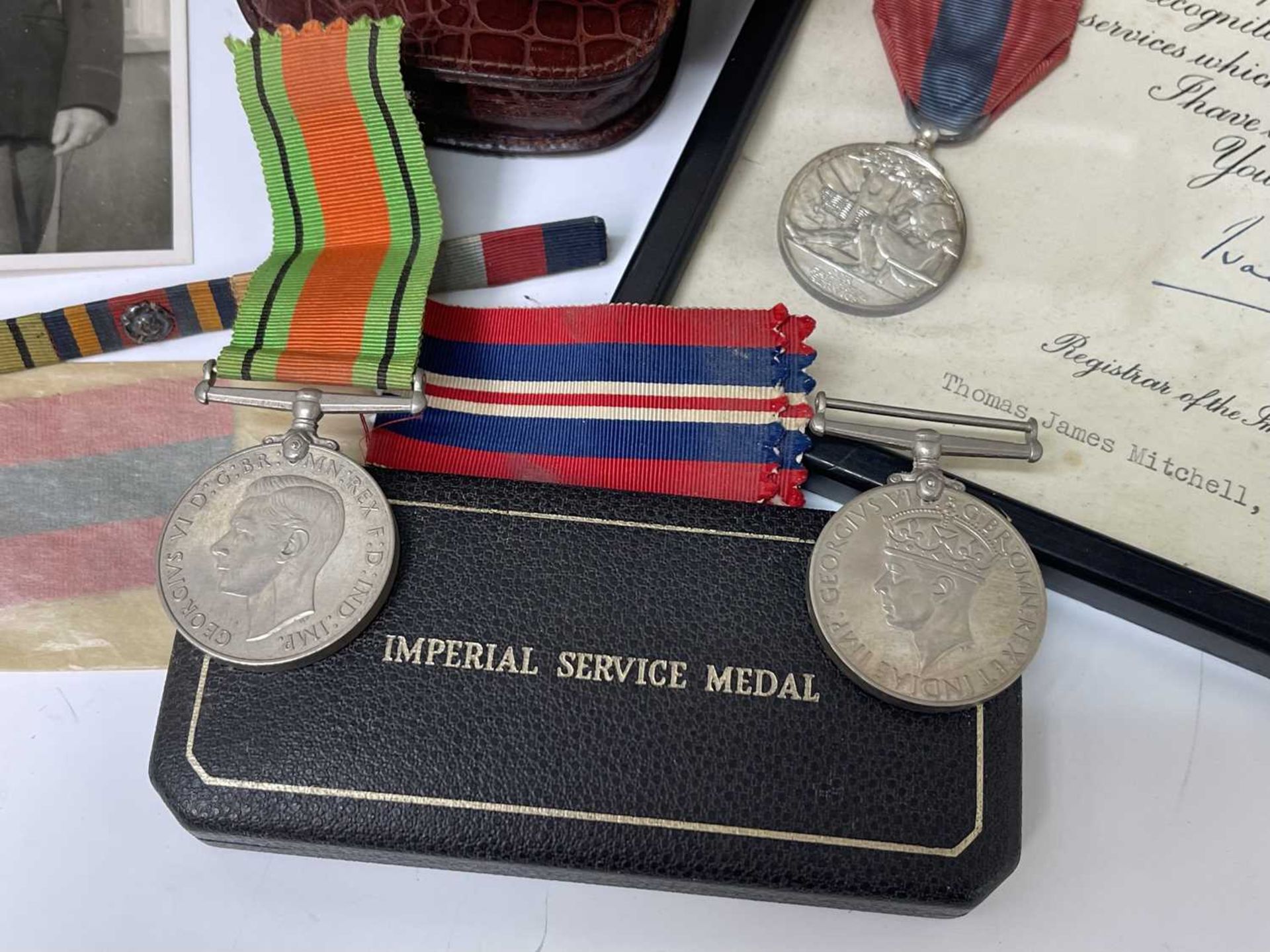 Penzance, Cornwall Interest. Lot comprises a framed and glazed silver Imperial Service Medal with - Image 3 of 6