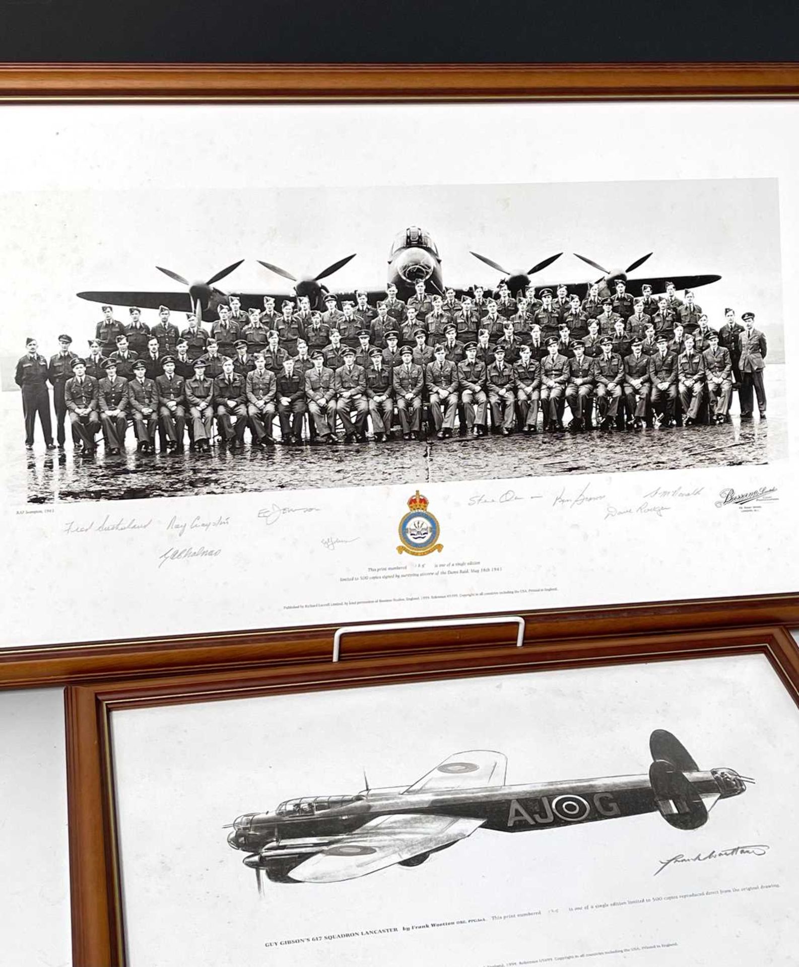 Dam Busters 617 Squadron Second World War Interest. Comprises: 2 framed pictures. Picture 1: A - Image 3 of 6