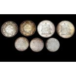 France - Silver 0.900 purity 10 Franc, 20 Franc and 100 Franc Silver Coins. Lot comprises: 10F