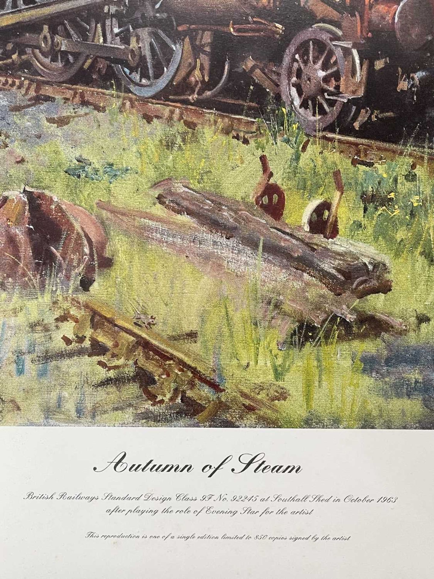 Transport - Railways. Terence Cuneo, framed and glazed pictures (x2). Comprising: "Autumn of - Image 8 of 12