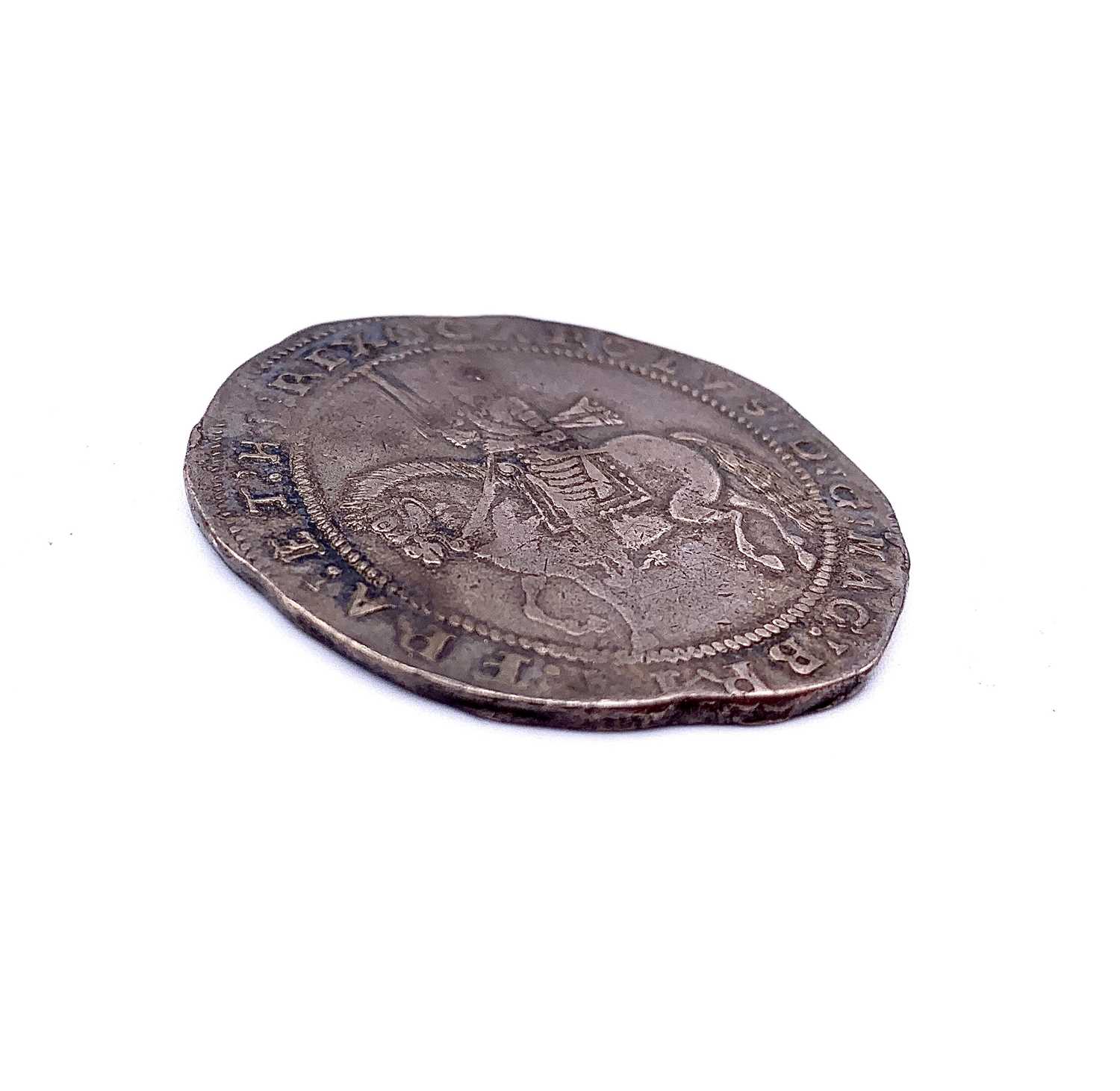 Charles I Crown, Truro Mint (Cornish interest). 1642-33 MM Rose, nice grade - good detail. - Image 2 of 3