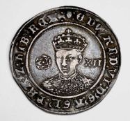 Edward VI Shilling 1551-1 Facing Bust, mm.Tun, Nice grade. Condition: please request a condition