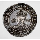 Edward VI Shilling 1551-1 Facing Bust, mm.Tun, Nice grade. Condition: please request a condition