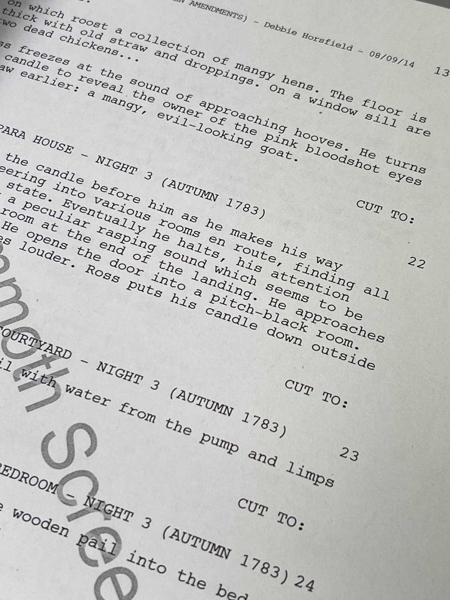 Poldark TV interest An unusual "Mammoth Screen" TV script of the First episode of the First series - Image 3 of 4