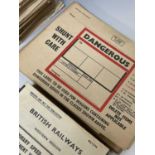 Railwayana - Paper Ephemera British Railways / British Transport Commission era. A box containing