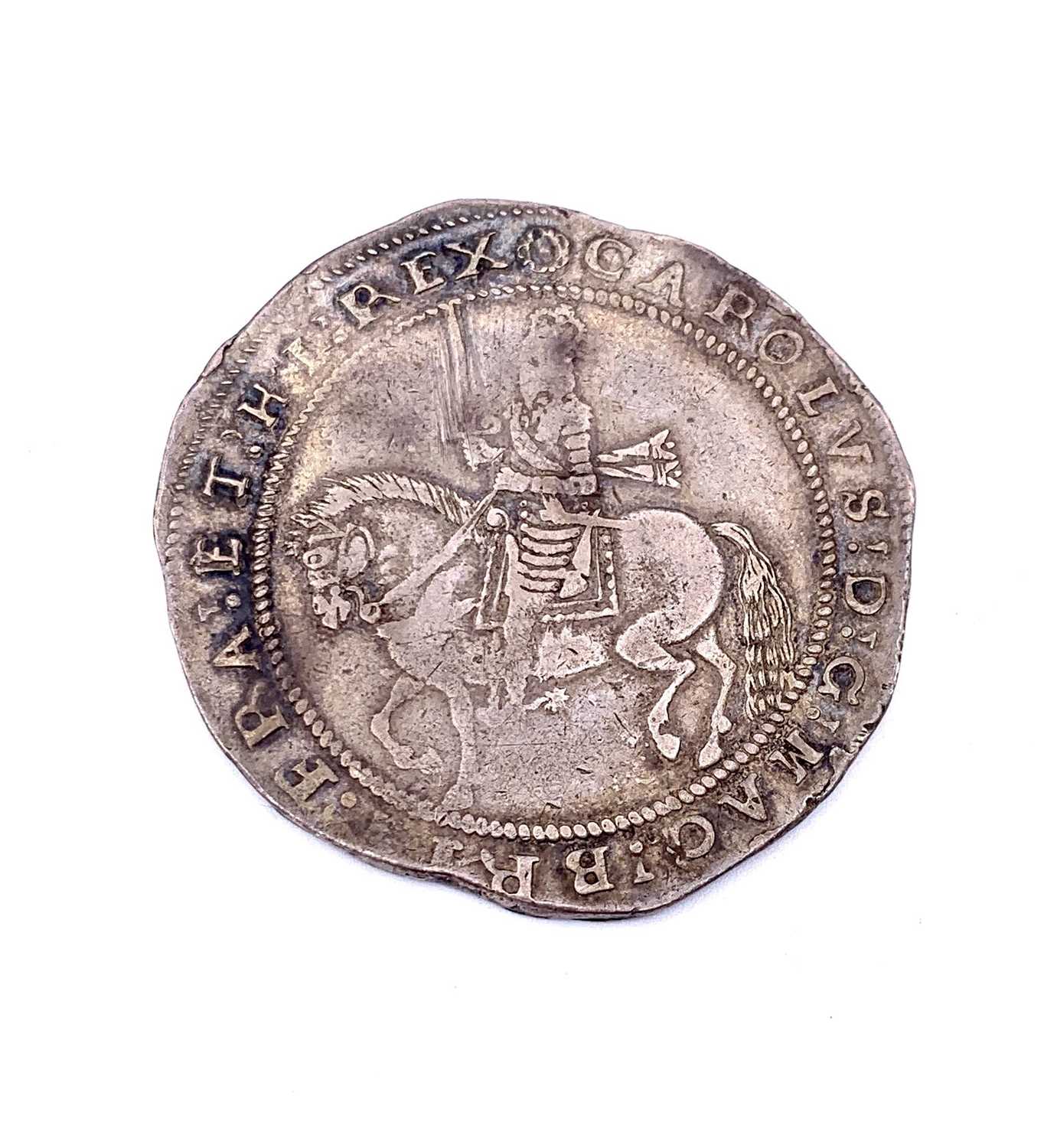 Charles I Crown, Truro Mint (Cornish interest). 1642-33 MM Rose, nice grade - good detail. - Image 3 of 3