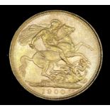 Great Britain Gold Sovereign 1900 Veiled Head. Sydney Mint mark. Condition: please request a