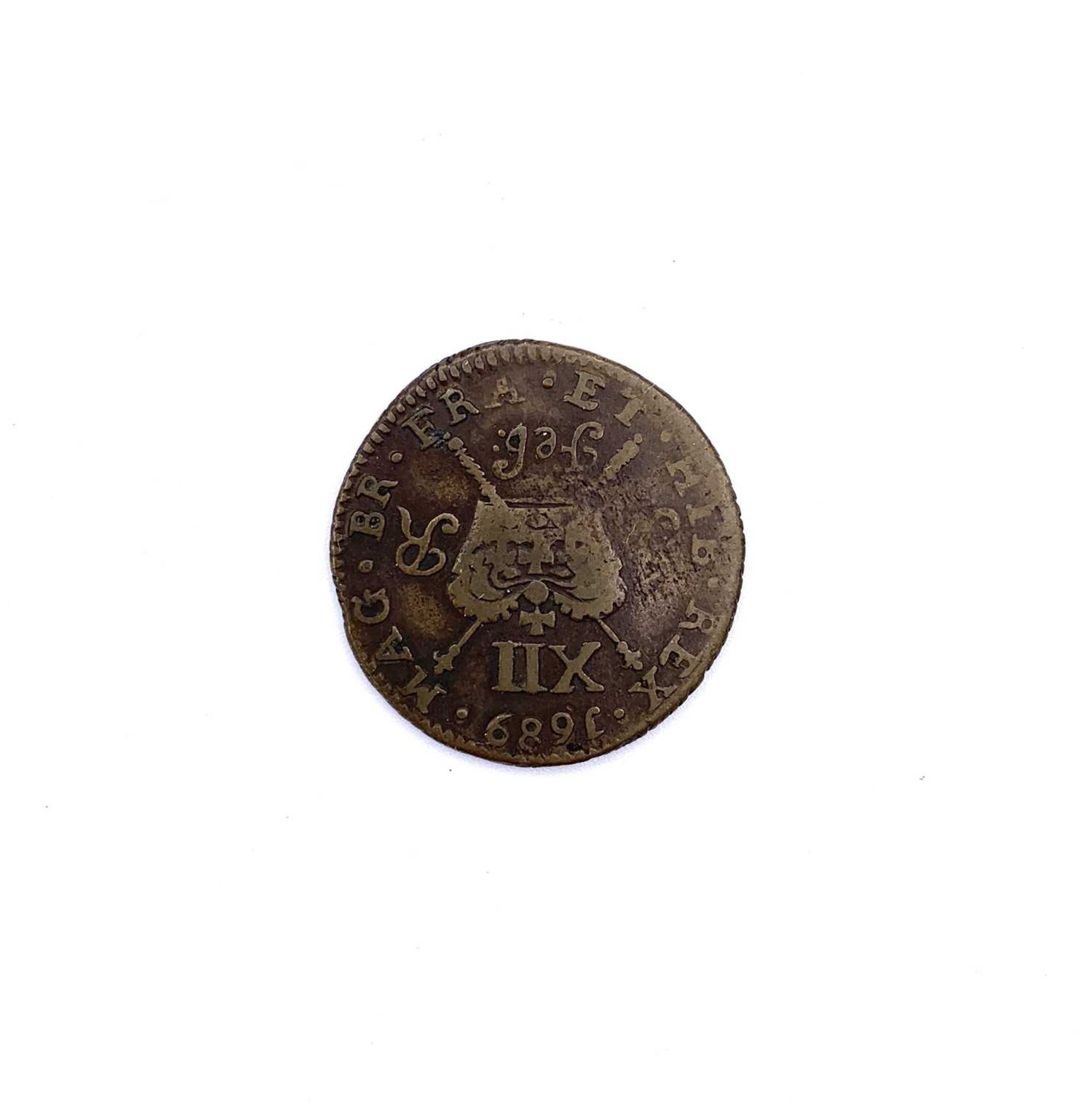 Ireland James II 1689 1/- gun money. Circa F. Condition: please request a condition report if you - Image 2 of 2