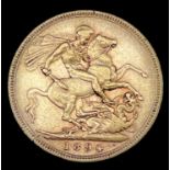Great Britain Gold Sovereign 1894 Veiled Head. Melbourne Mint mark Condition: please request a