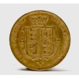 Great Britain Gold Half Sovereign 1884 Queen Victoria Shield young head Condition: please request