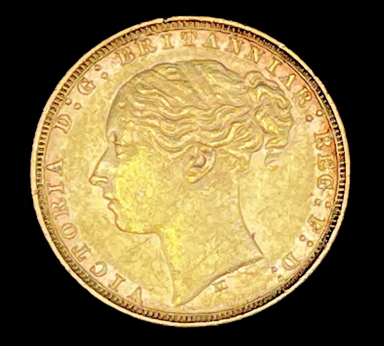 Great Britain Gold Sovereign 1879 George & Dragon Melbourne mint mark. Note: Melbourne mint mark - Image 3 of 5