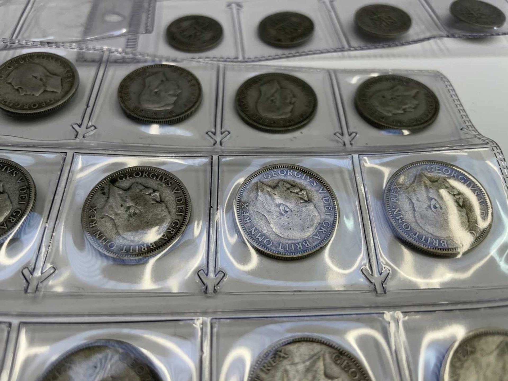 Great Britain pre 1947/pre 1920 silver coins Lot comprises: 2/6d (x2), 2/- (x12), 1/- (x33), 6d ( - Image 8 of 8