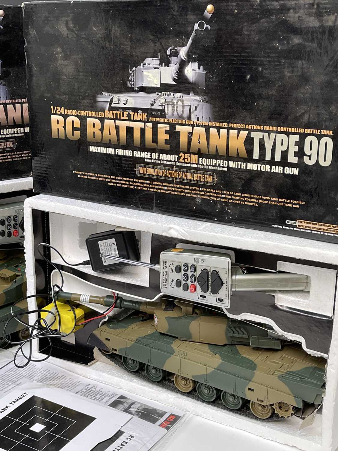 Radio Controlled 1/24th Scale "Type 90 RC Battle Tank" by Henlong (x2). Comprising two boxed - Image 3 of 3