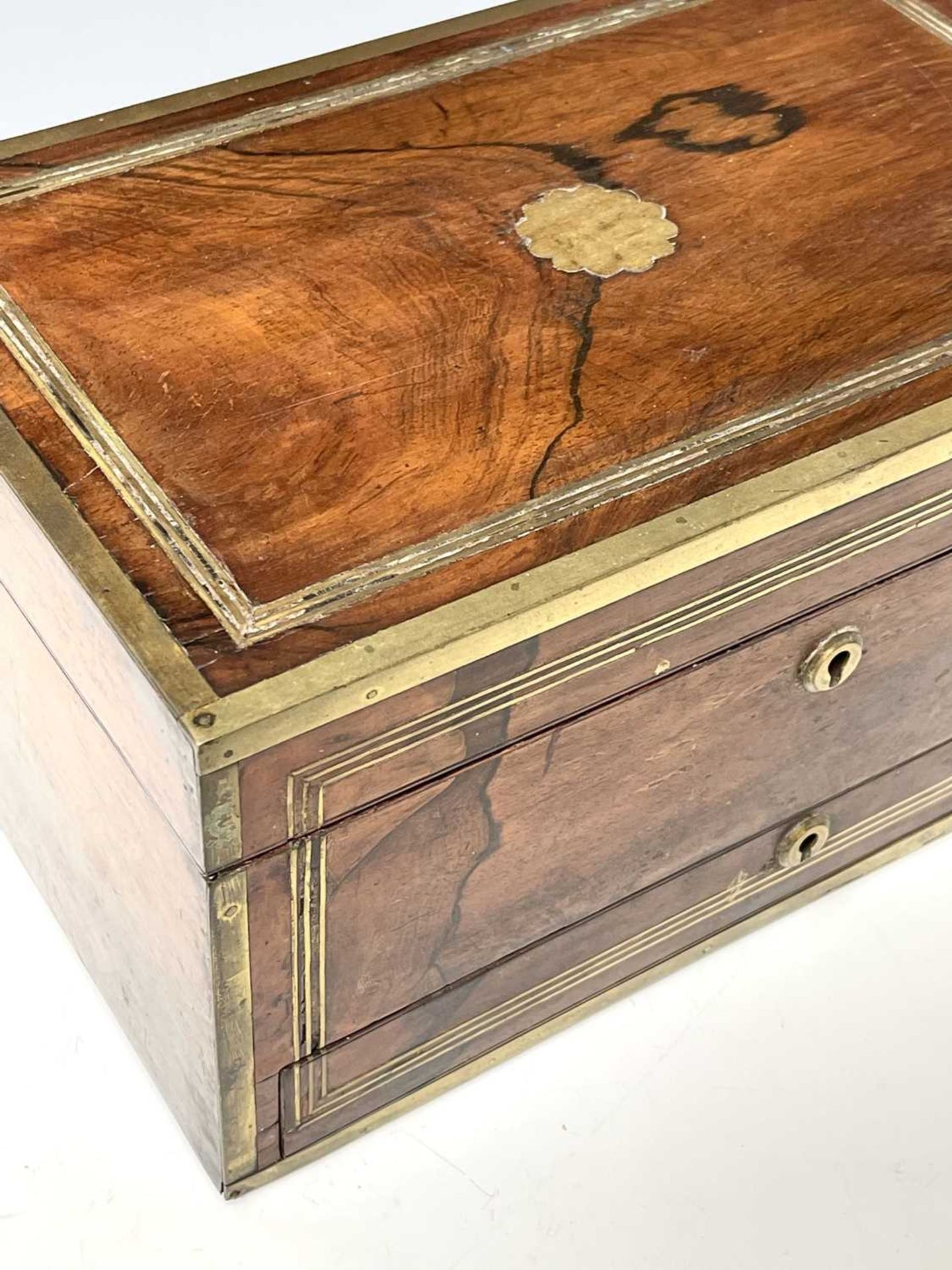 Victorian Brass Bound and Brass inlaid 3 tier wooden Coin Medallion Cabinet. An attractive cabinet - Image 3 of 22