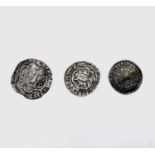 Hammered coins Groat and 1/2 groat x 2. Mixed condition but generally good detail - for further