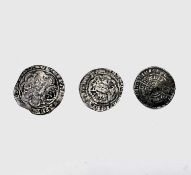 Hammered coins Groat and 1/2 groat x 2. Mixed condition but generally good detail - for further