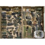 Military - well painted plastic kit Military Vehicles / Small Dioramas. Two boxes containing in