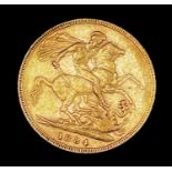 Great Britain Gold Sovereign 1884 George & Dragon Condition: please request a condition report if