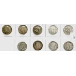 Great Britain King George V 2/1- 1911-1919 period (pre 1920 silver) - Select examples (x9)