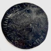 Philip and Mary 1555 Shilling In worn condition, difficult to find coin. Sold with previous