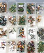 1960s-1970s Plastic swap-it type figures by Britains and Timpo. Large lot sorted into containers.